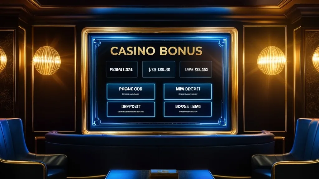 Painel de condições de código promocional num casino com destaque para depósito e prazo
