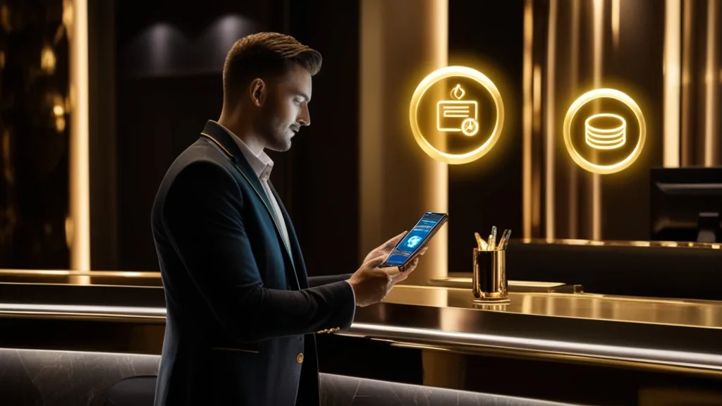 Jogador a escolher métodos de pagamento num caixa de casino digital