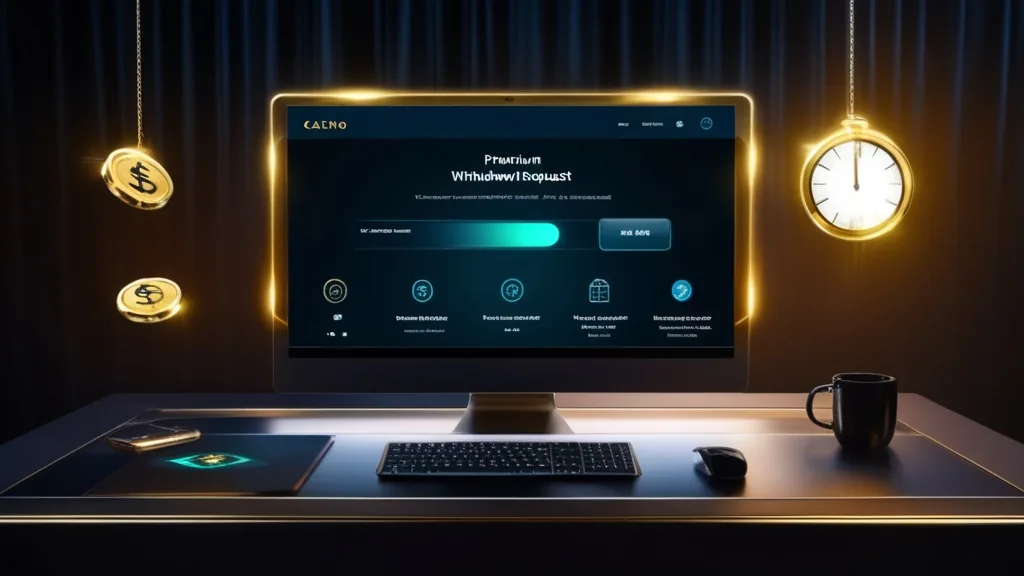 Linha do tempo de processamento de levantamentos num casino digital