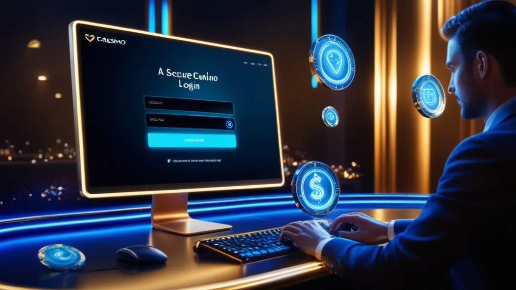 Usuário inserindo credenciais em uma tela de login segura